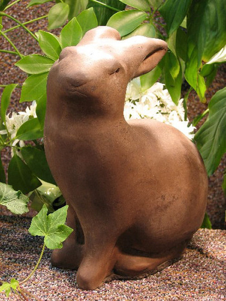 Rabbit statue sculpture cement elegant accent decorative home or garden display